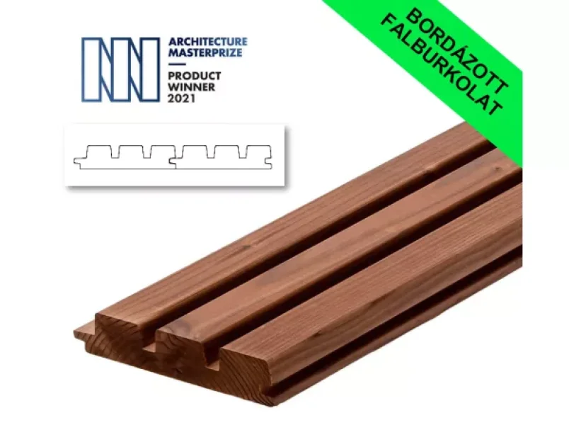 Bordázott falburkolat - Thermowood luc A Triple Shadow thermo-d ww SAP 32x140x4800mm