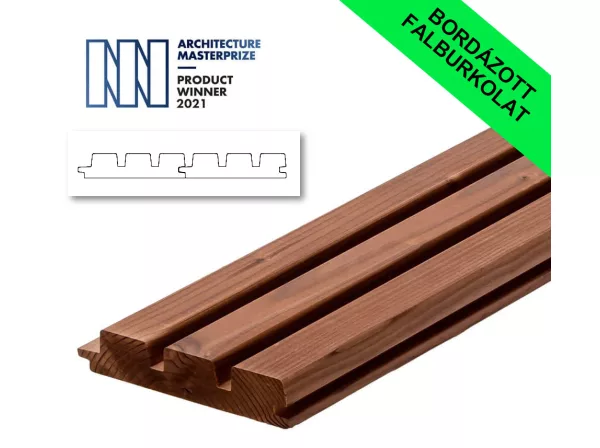 Bordázott falburkolat - Thermowood luc A Triple Shadow thermo-d ww SAP 32x140x4800mm
