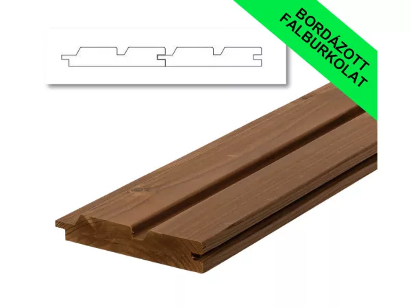 Bordázott falburkolat - Thermowood luc A Dual Shadow thermo-d ww SAP 26x142x3000, 3600, 4200, 5100mm